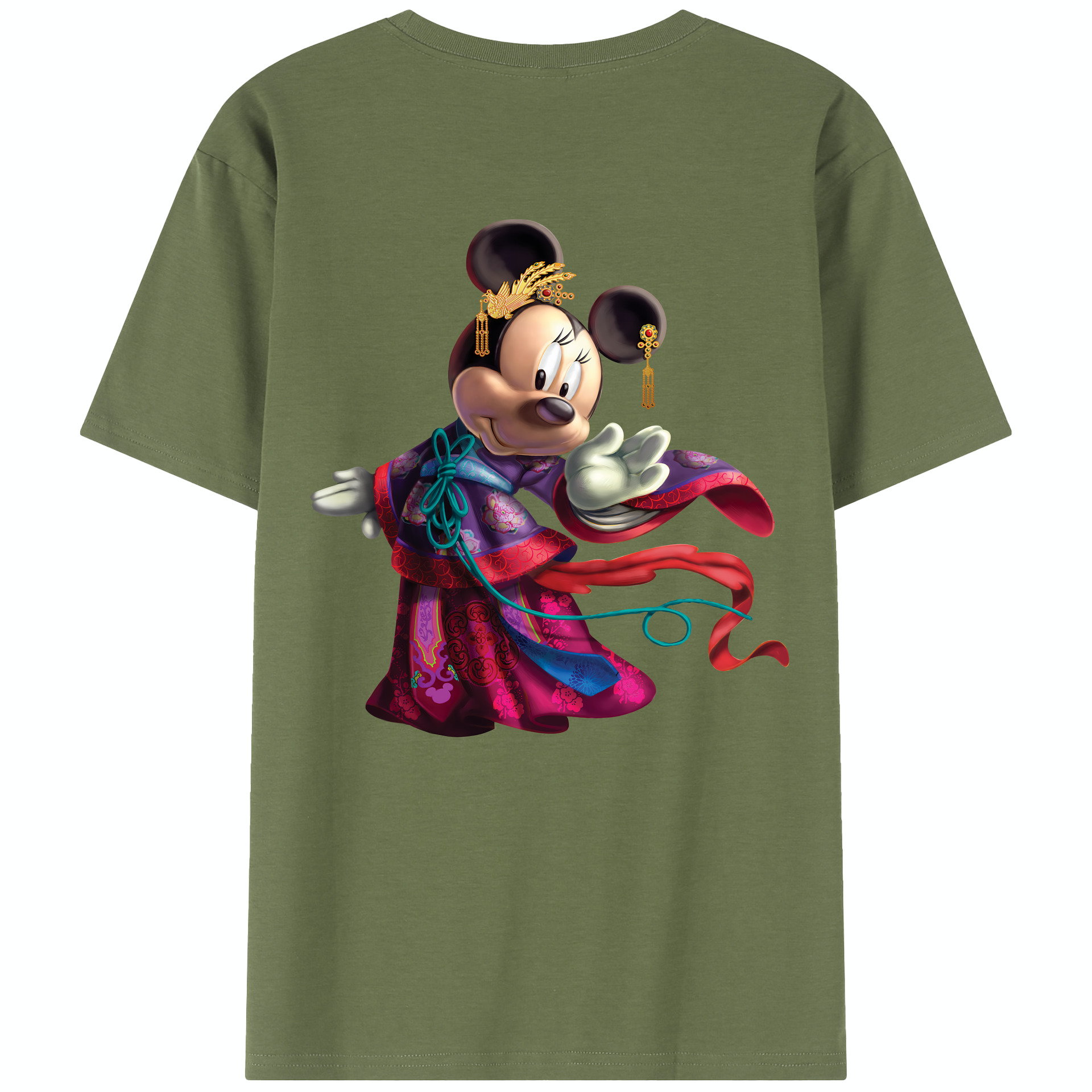 （画像用） ミッキーマウス Mickey Mouse 綿100％半袖Tシャツ（背面プリント）